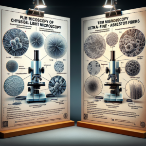 PLM vs TEM microscopy comparison for asbestos fiber identification in laboratory testing